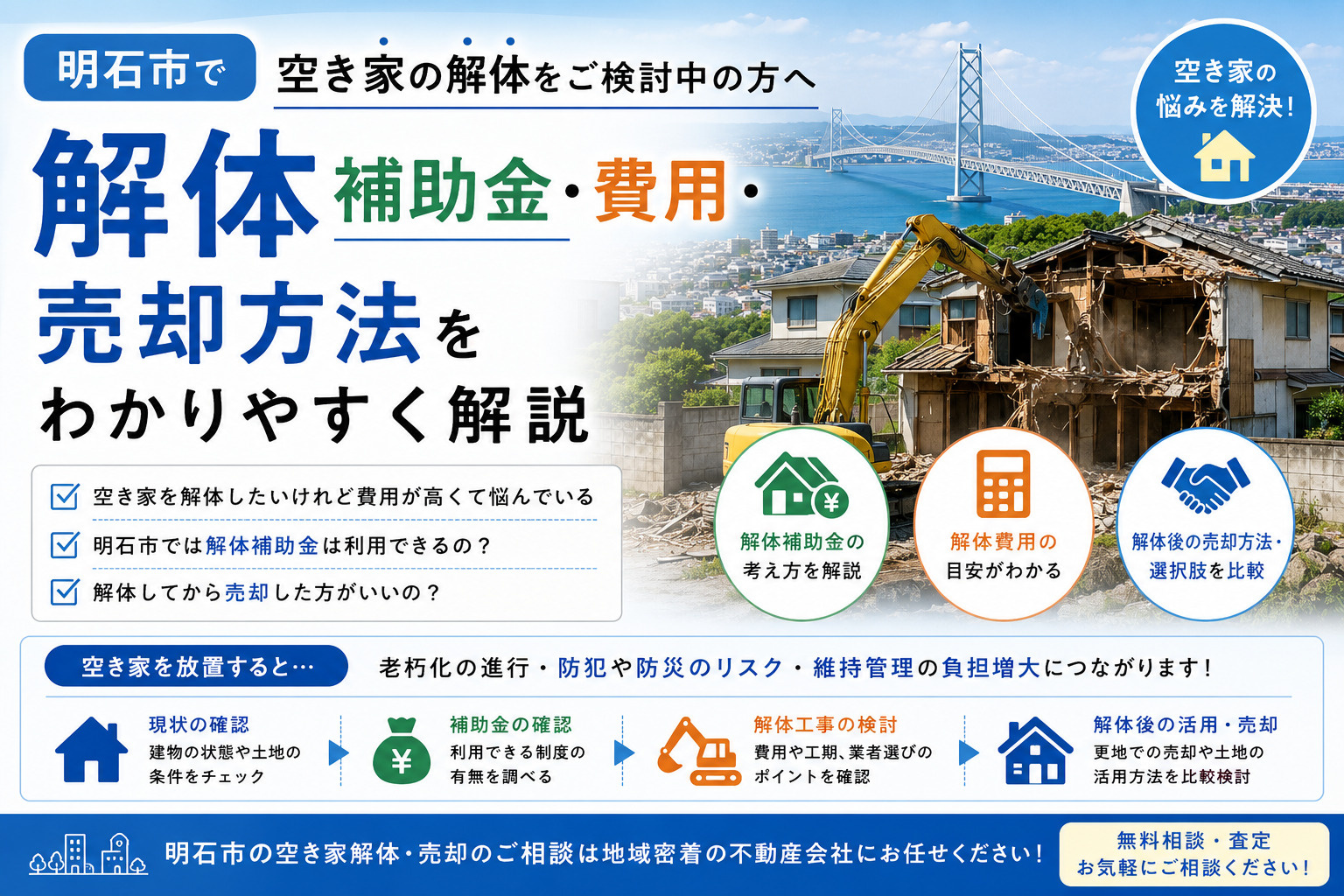 明石市の空き家解体補助金とは?解体費用・売却との違い・活用方法を徹底解説の画像