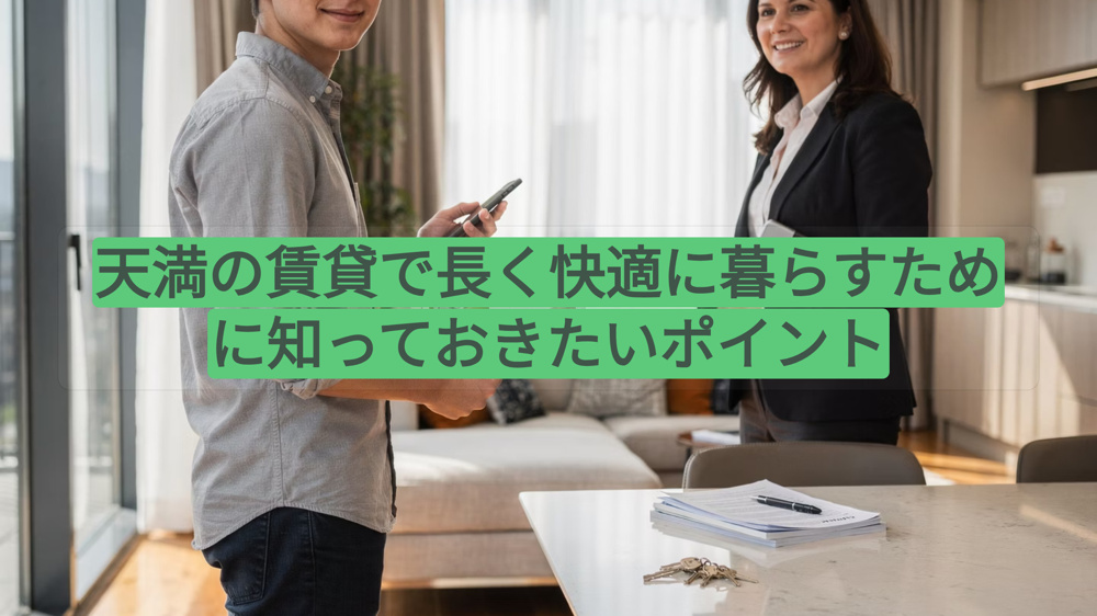 天満の賃貸で長く快適に暮らすために知っておきたいポイントの画像