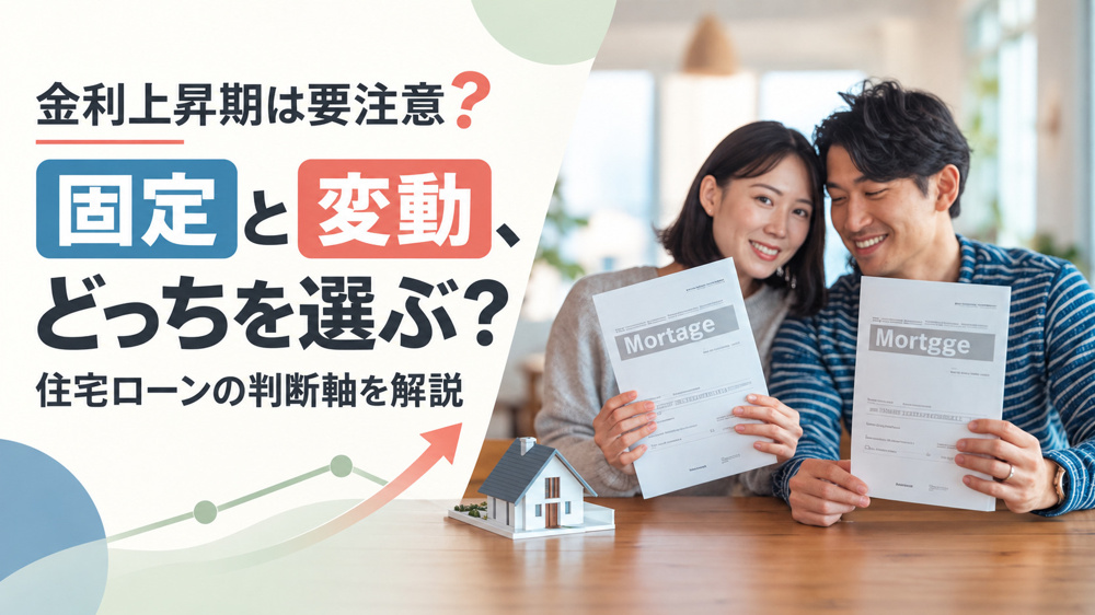 住宅ローン金利上昇期は要注意？固定と変動どっちを選ぶか判断軸を解説の画像