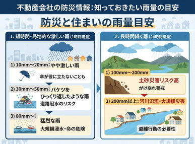 雨量と災害リスクの画像