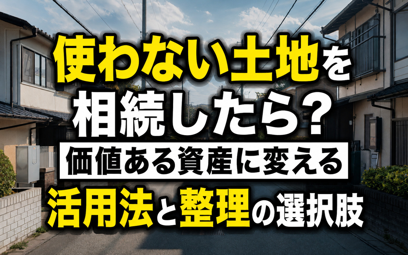 【令和8年度版】使わない土地を相続したら?価値ある資産に変える活用法と整理の選択肢の画像