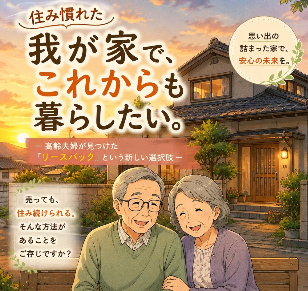 ☆【漫画でわかる】リースバックとは？ 住み慣れた我が家で、これからも暮らしたいあなたへ☆の画像