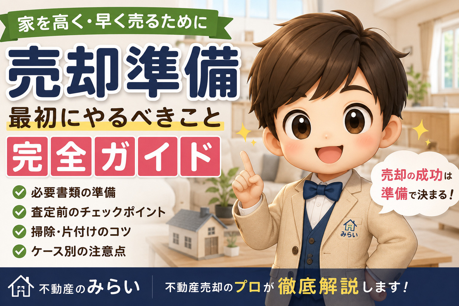 売却準備｜家を高く・早く売るために最初にやるべきこと完全ガイド【不動産売却のプロが徹底解説】の画像