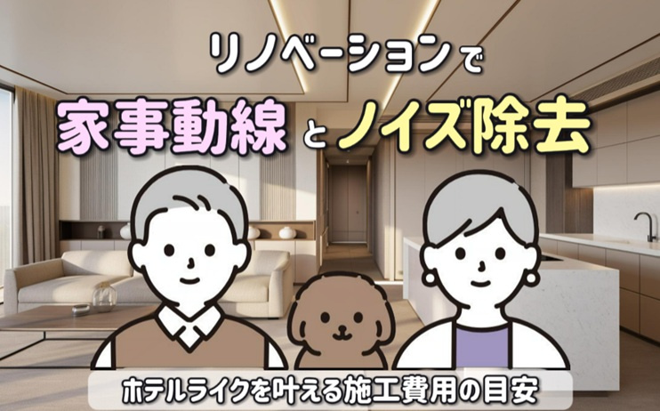リノベーションで家事動線とノイズ除去は可能?ホテルライクを叶える施工費用の目安の画像
