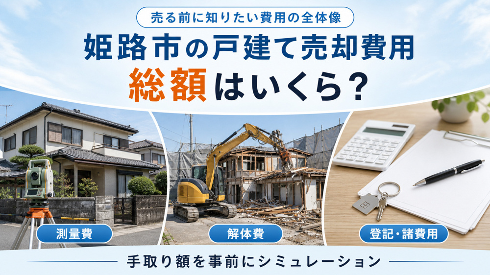 姫路市の一戸建て売却費用【2026年最新】｜仲介手数料・測量費・解体費まで徹底解説の画像