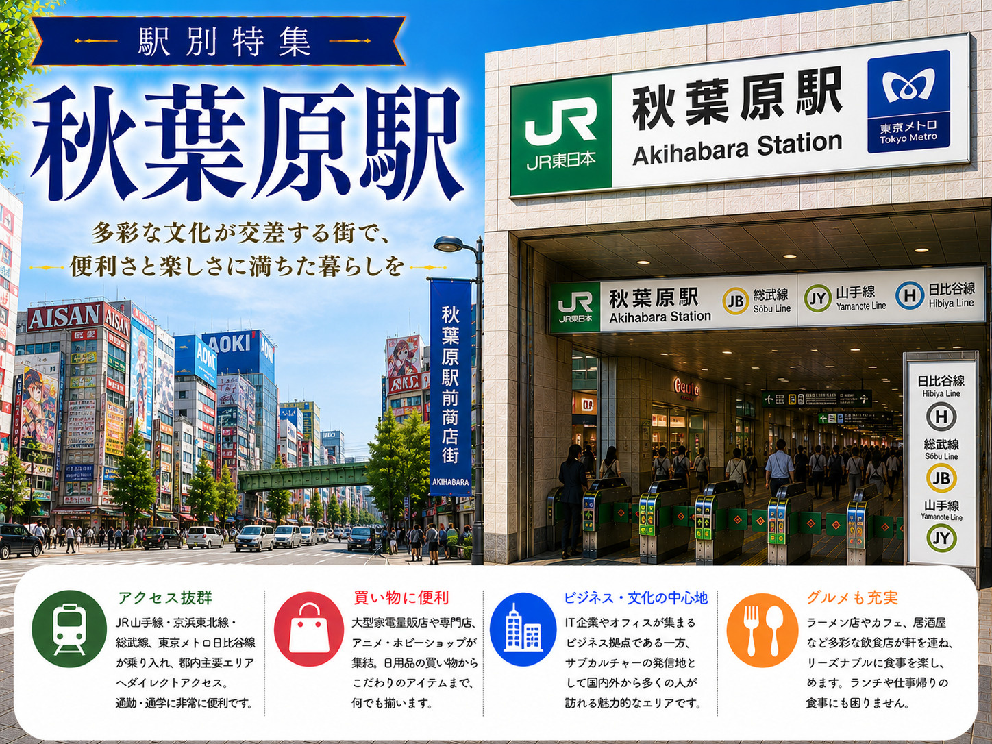 駅別特集｜秋葉原駅は住みやすい？賃貸相場・治安・交通アクセスを不動産会社が解説の画像