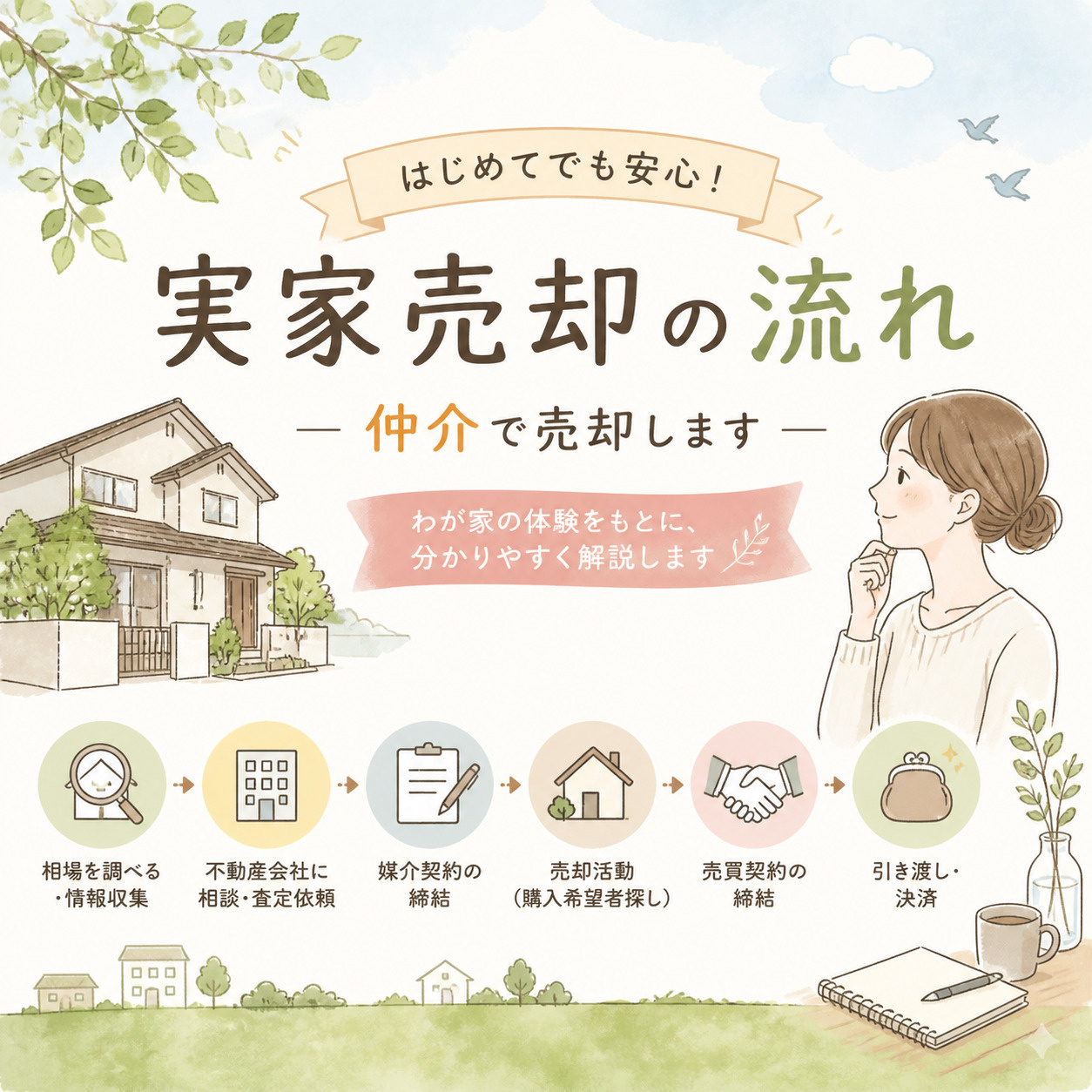 実家の売却の流れって？わかりやすい図形式で解説の画像