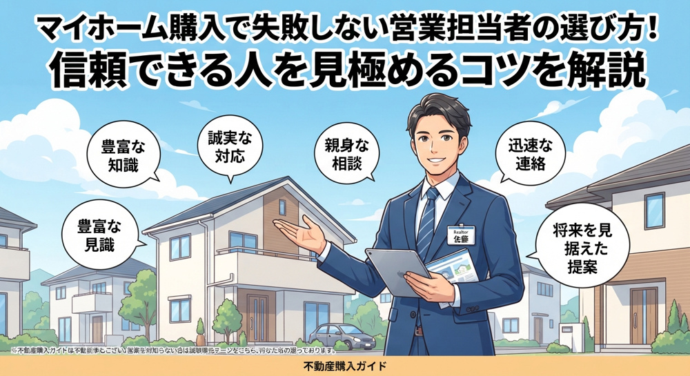 マイホーム購入で失敗しない営業担当者の選び方！信頼できる人を見極めるコツを解説の画像