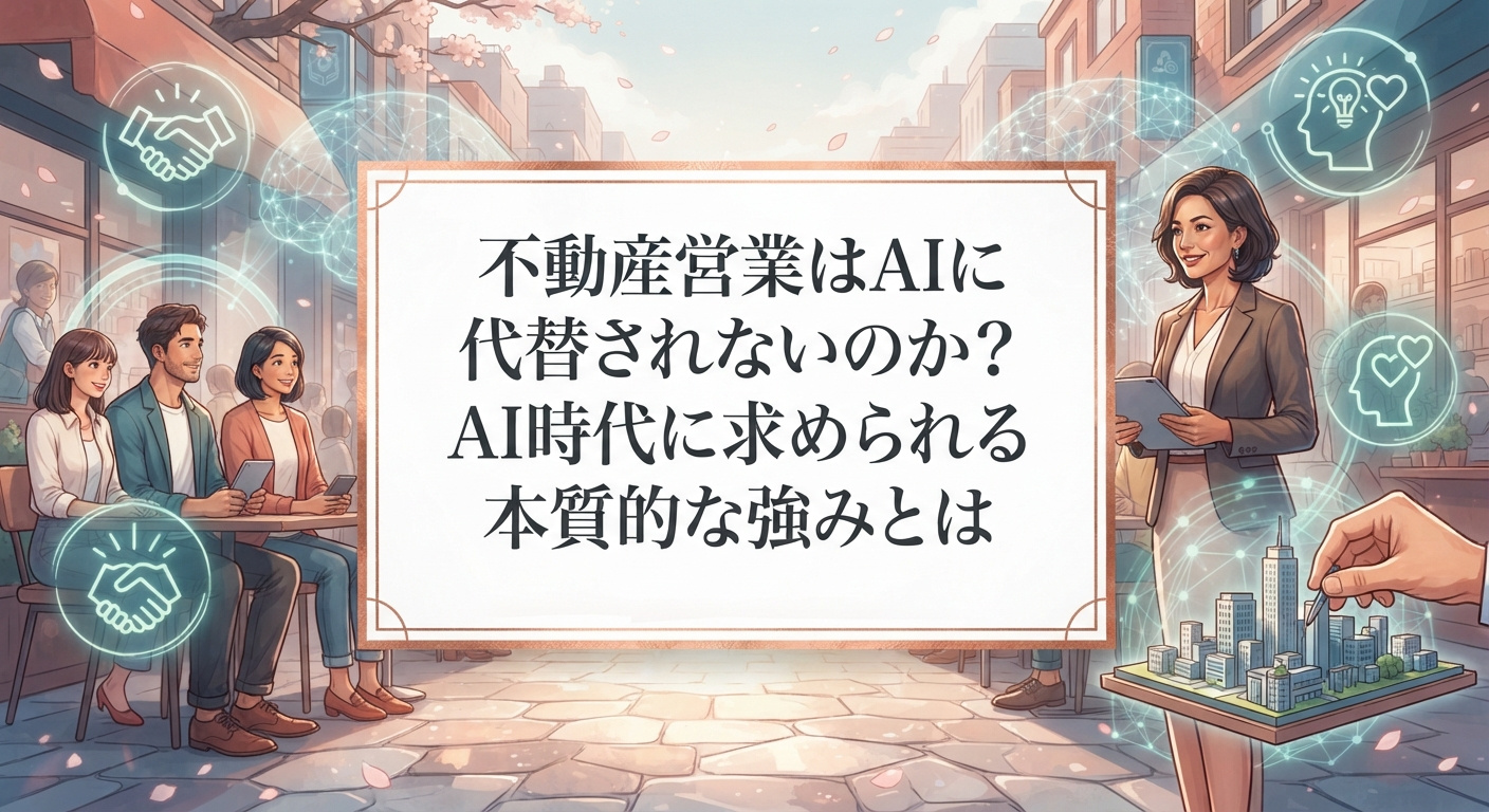 不動産営業はAIに代替されないのか?AI時代に求められる本質的な強みとはの画像