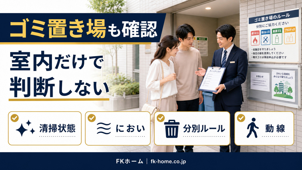 中古マンション購入でゴミ置き場はどこを見る？管理状態・におい・ゴミ出しルールの確認ポイントの画像