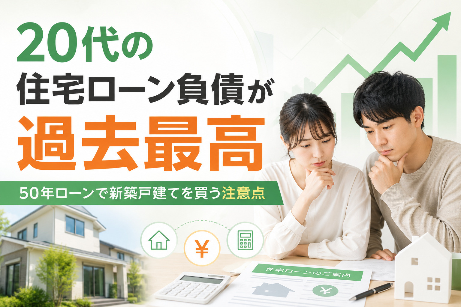 20代の住宅ローン負債が過去最高｜50年ローンで新築戸建てを買う注意点の画像