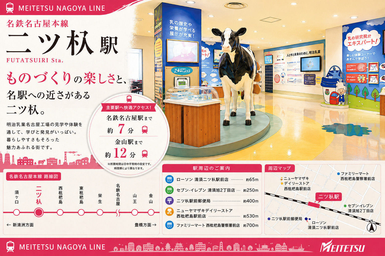  名鉄本線「二ツ杁」駅 周辺のエリア情報の画像