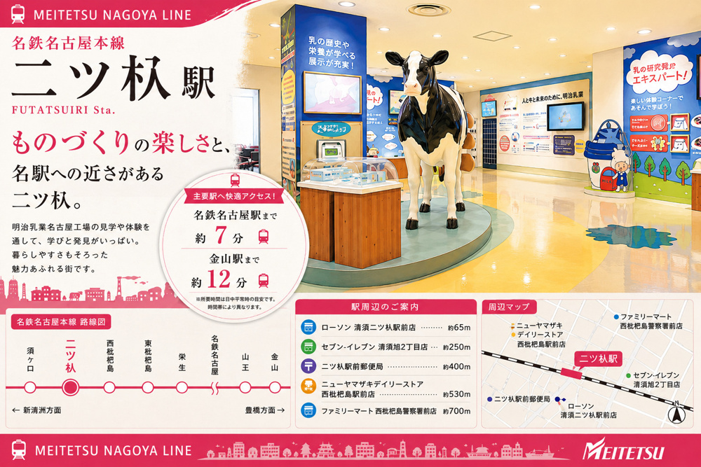  名鉄本線「二ツ杁」駅 周辺のエリア情報の画像