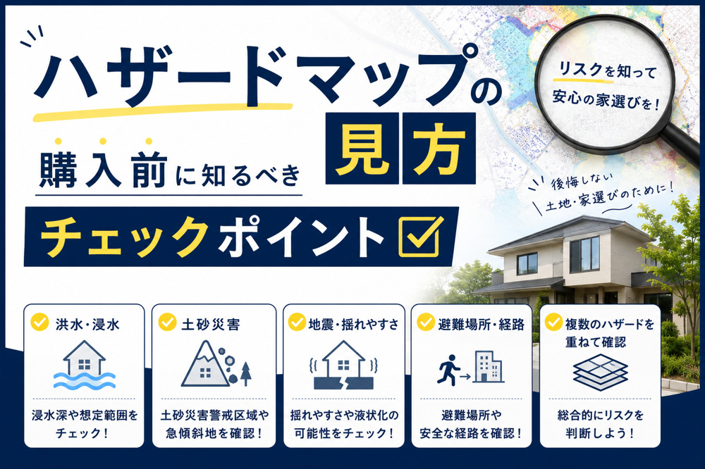 ハザードマップの見方は難しい？住宅購入前に知るべきチェックポイントを解説の画像