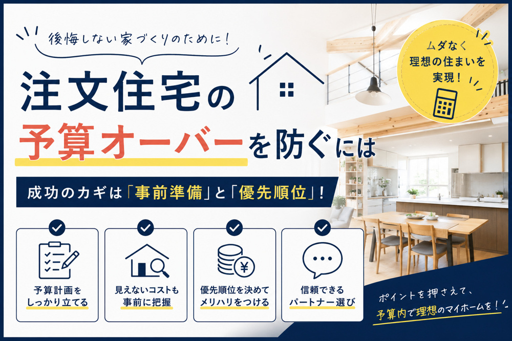注文住宅の予算オーバーを防ぐには？不安を減らす費用の考え方と見直し術の画像