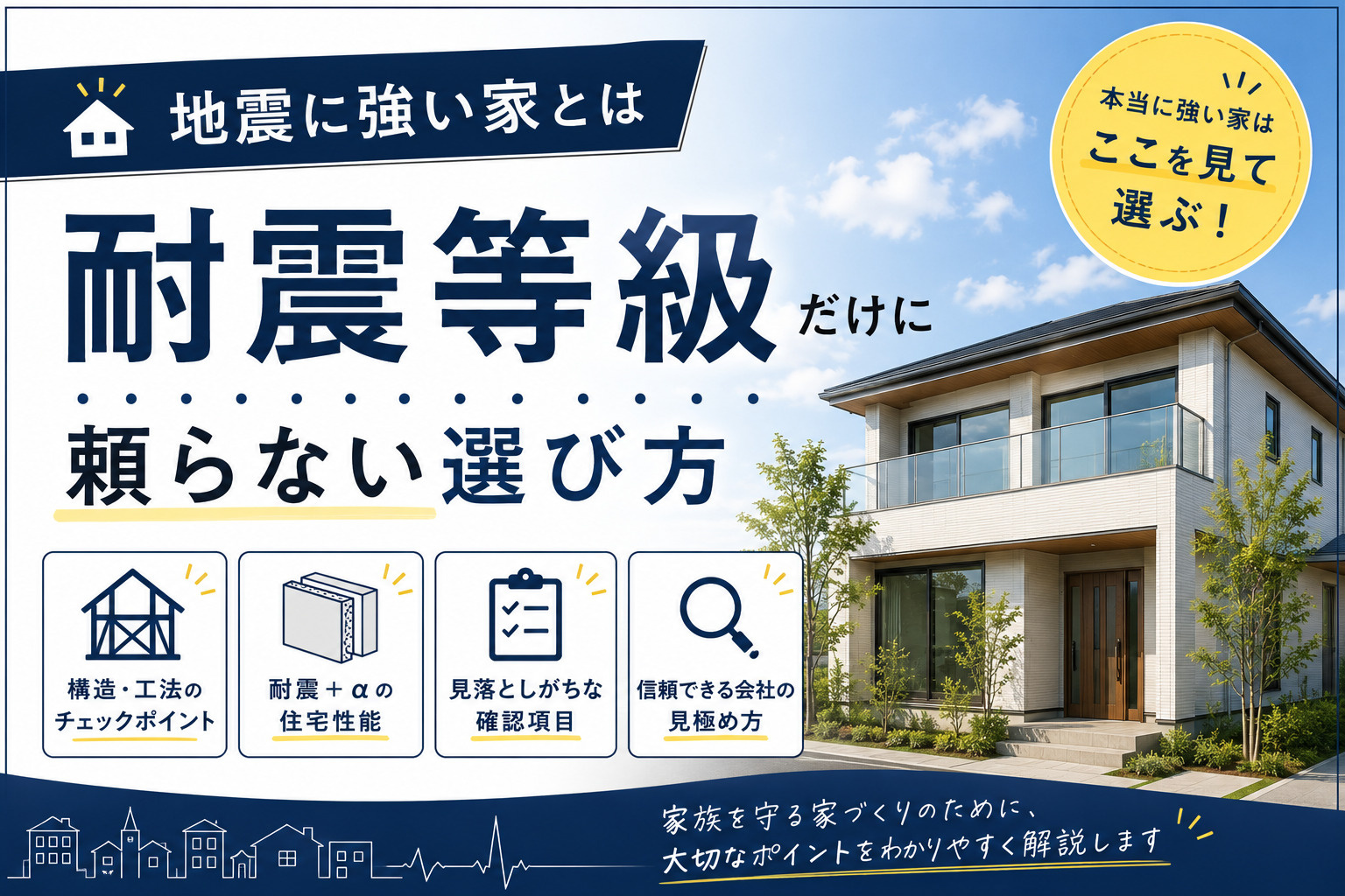 地震に強い家とは?耐震等級だけに頼らない選び方を解説の画像