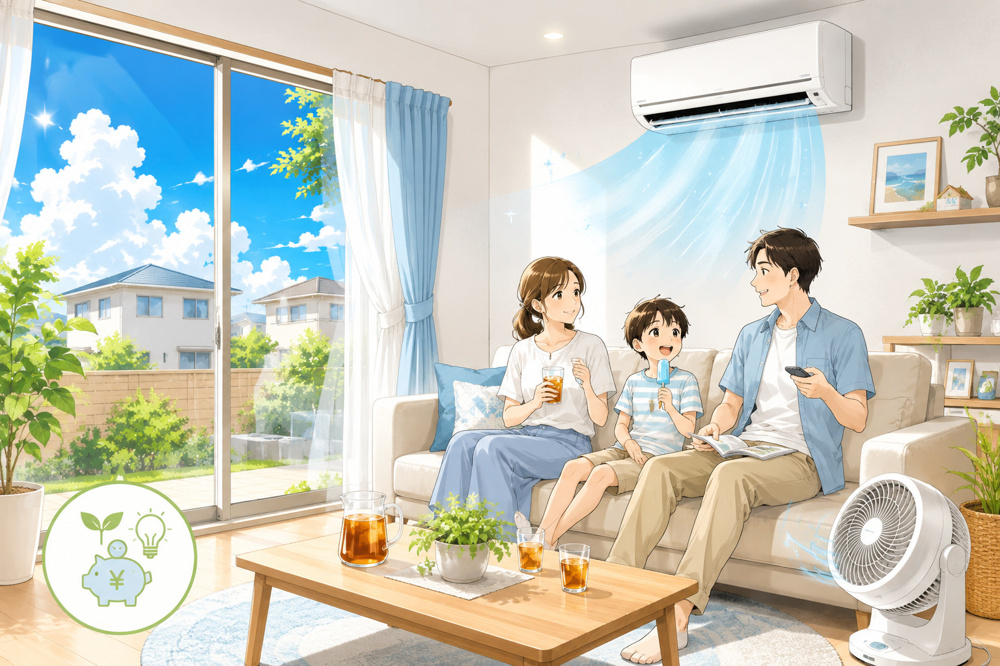 戸建ての夏を快適に過ごす暑さ対策！エアコン設定のコツと電気代を抑える工夫の画像