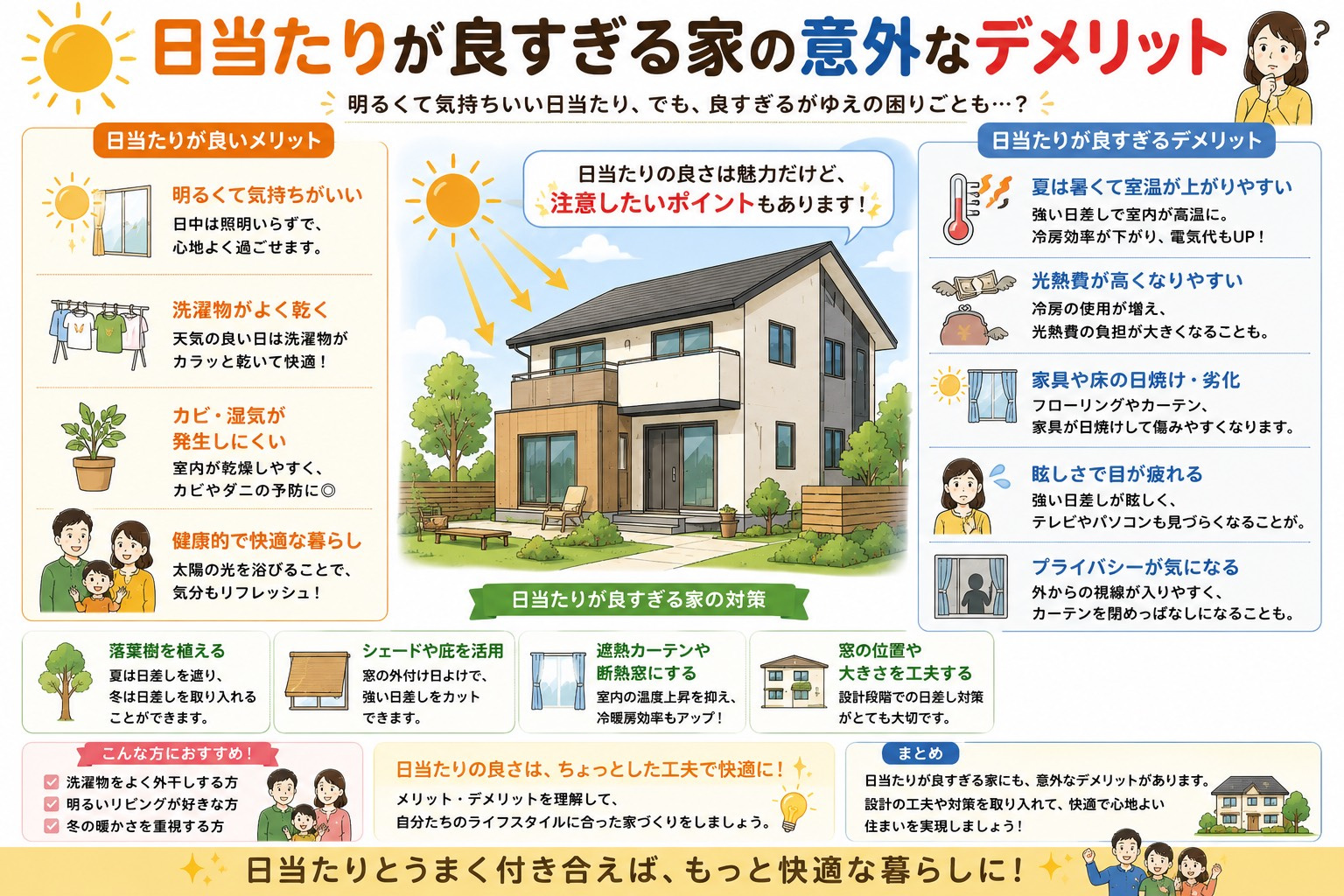 日当たりが良すぎる家の意外なデメリット｜明るい家にも注意したいポイントがありますの画像