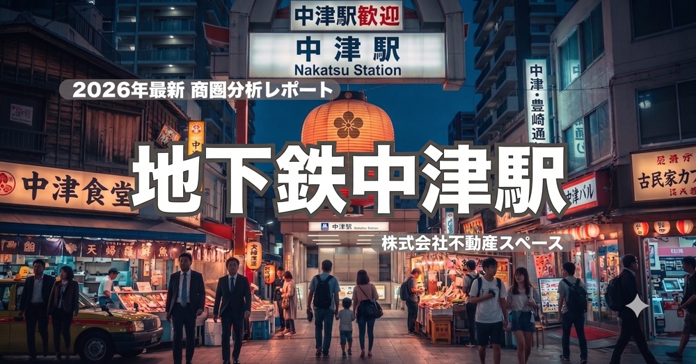 中津駅の飲食店出店ポテンシャルを徹底分析｜御堂筋線側と阪急側で全く違う商圏データと賃料相場【2026年最新】の画像