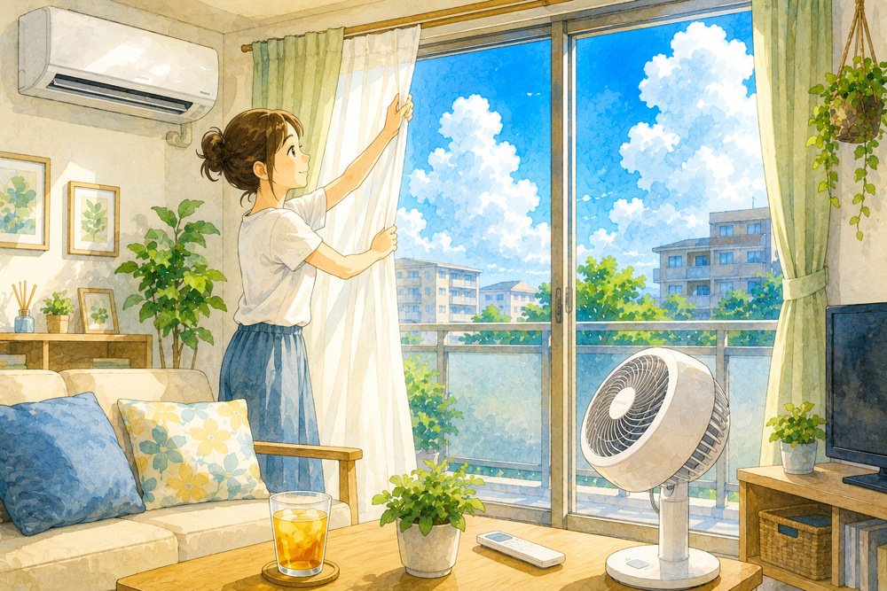 賃貸住宅の夏の電気代を抑えるには？エアコン以外にもできる節約術の画像