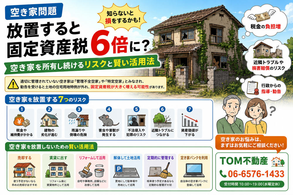 【空き家問題】放置すると固定資産税6倍に？空き家を所有し続けるリスクと賢い活用法の画像