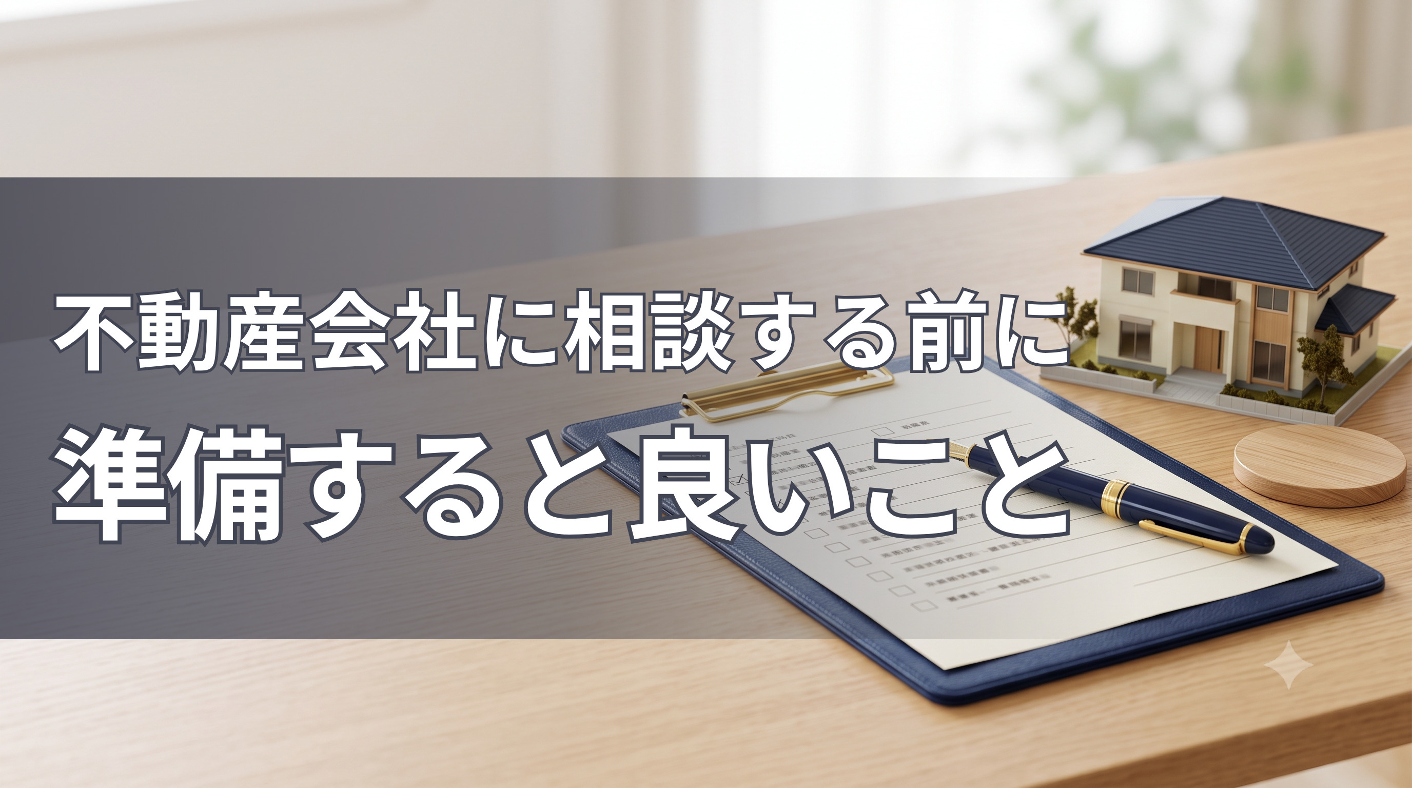 不動産会社に相談する前に準備しておくと良いことの画像