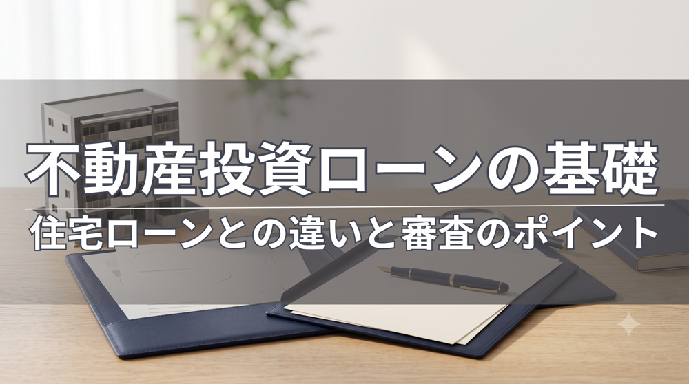 不動産投資ローンの基礎｜住宅ローンとの違いと審査のポイントの画像