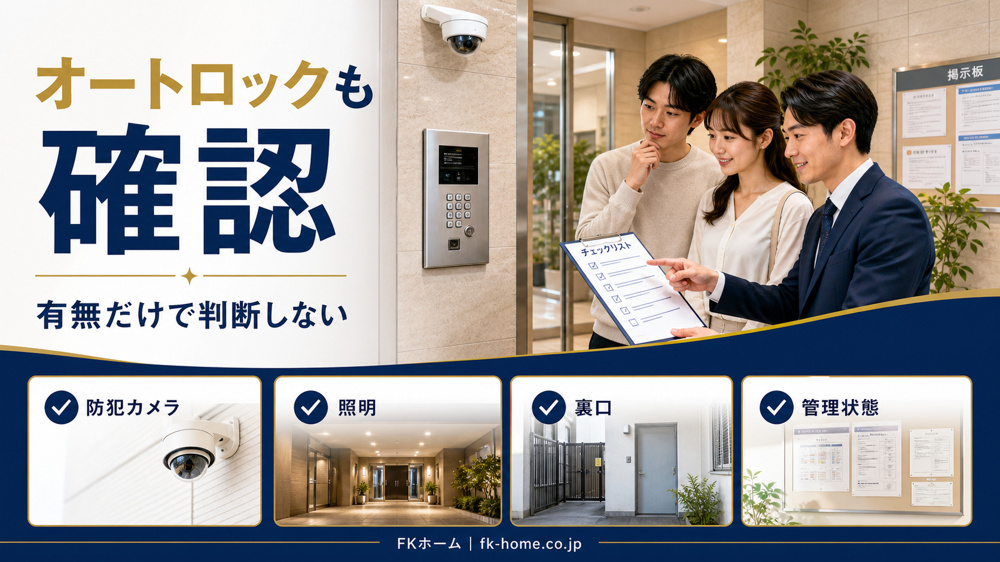 中古マンション購入でオートロックは安心？防犯設備・管理状態・内覧時の確認ポイントの画像