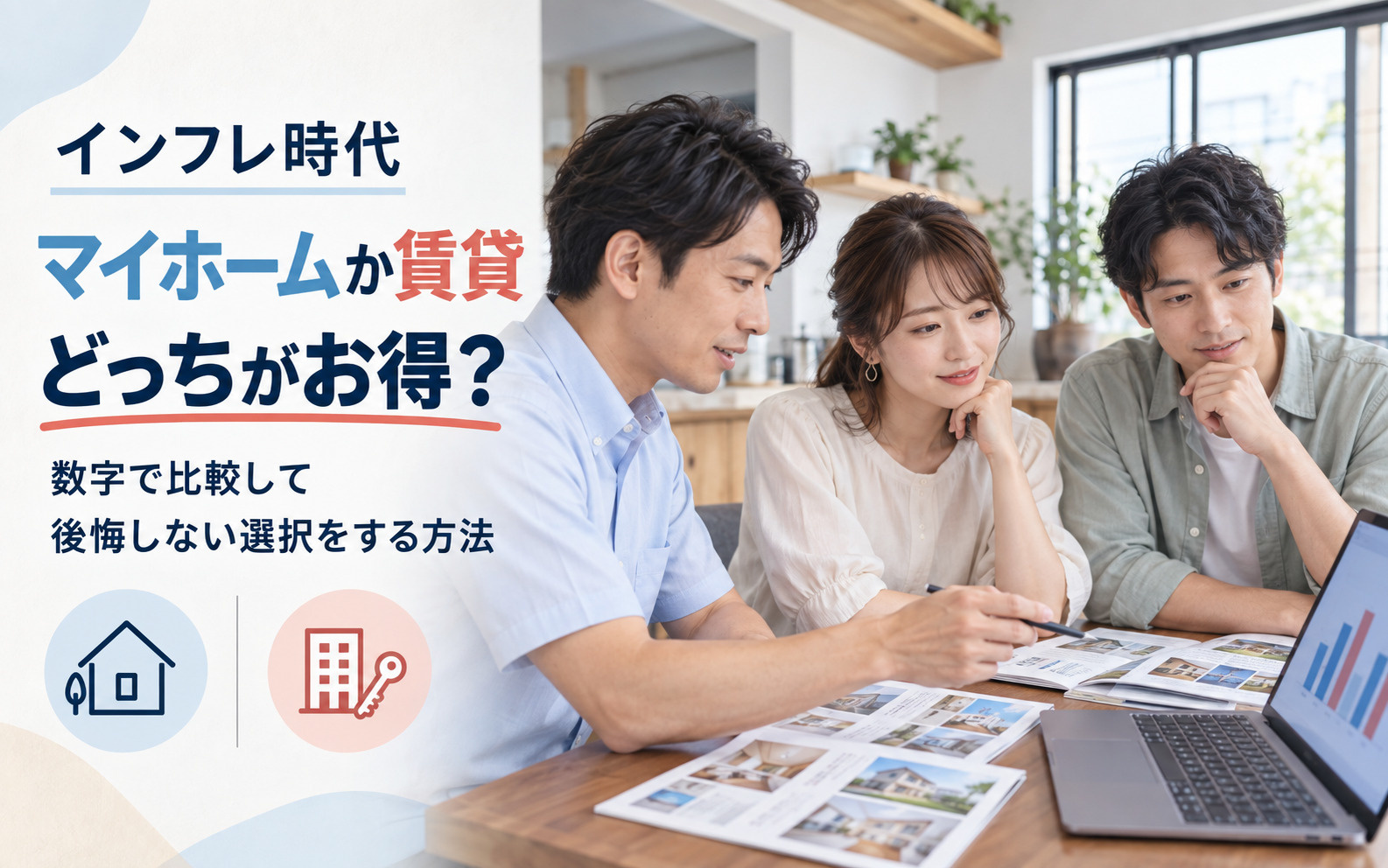 インフレ時代にマイホームか賃貸どっちがお得？数字で比較して後悔しない選択をする方法の画像