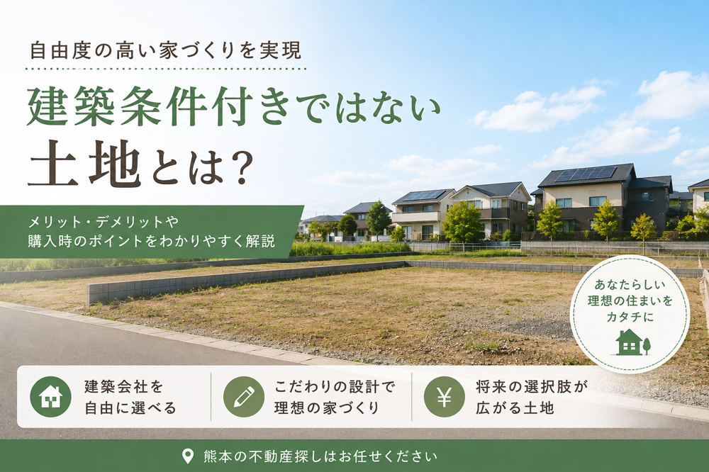 【熊本で土地探し】建築条件付きではない土地とは？後悔しない土地選びのポイント【後編】の画像