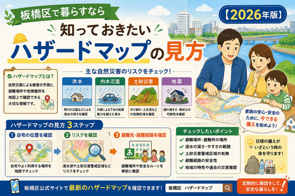 板橋区で暮らすなら知っておきたいハザードマップの見方【2026年版】の画像