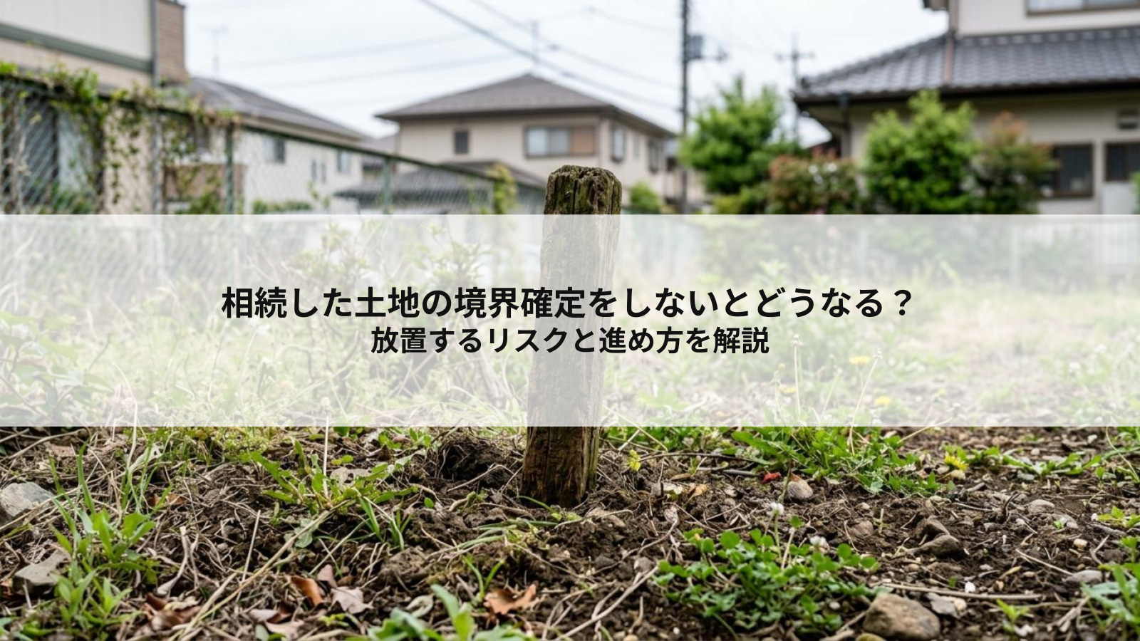 相続した土地の境界確定をしないとどうなる？放置するリスクと進め方を解説の画像