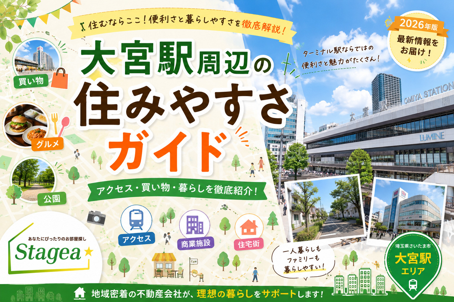 【2026年版】大宮駅周辺の住みやすさガイド｜一人暮らし・ファミリーにも人気の理由とは？の画像