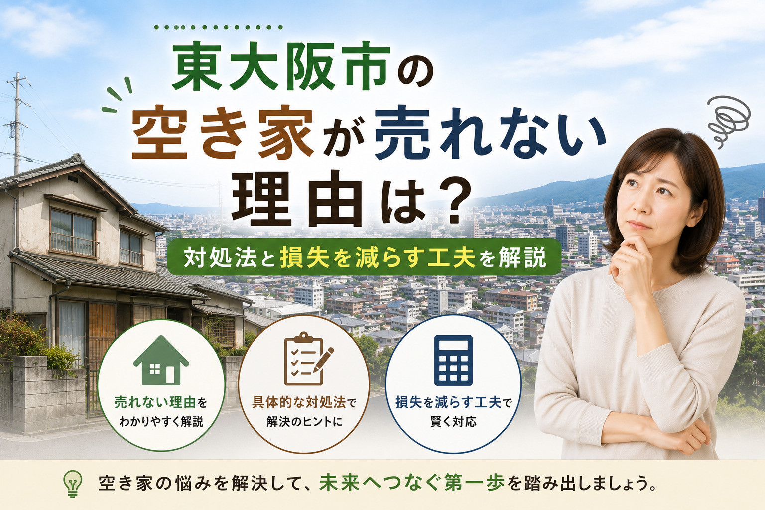 東大阪市の空き家が売れない理由は?対処法と損失を減らす工夫を解説の画像