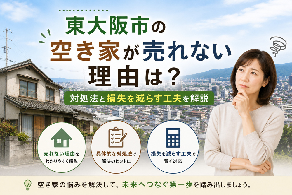 東大阪市の空き家が売れない理由は？対処法と損失を減らす工夫を解説の画像
