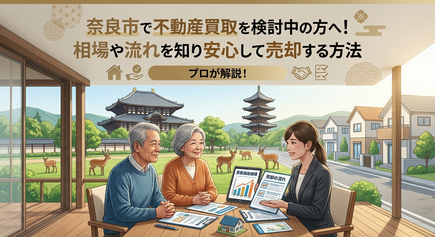 奈良市で不動産買取を検討中の方へ！相場や流れを知り安心して売却する方法の画像