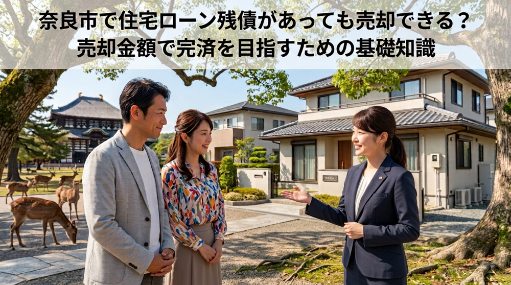 奈良市で住宅ローン残債があっても売却できる？売却金額で完済を目指すための基礎知識の画像