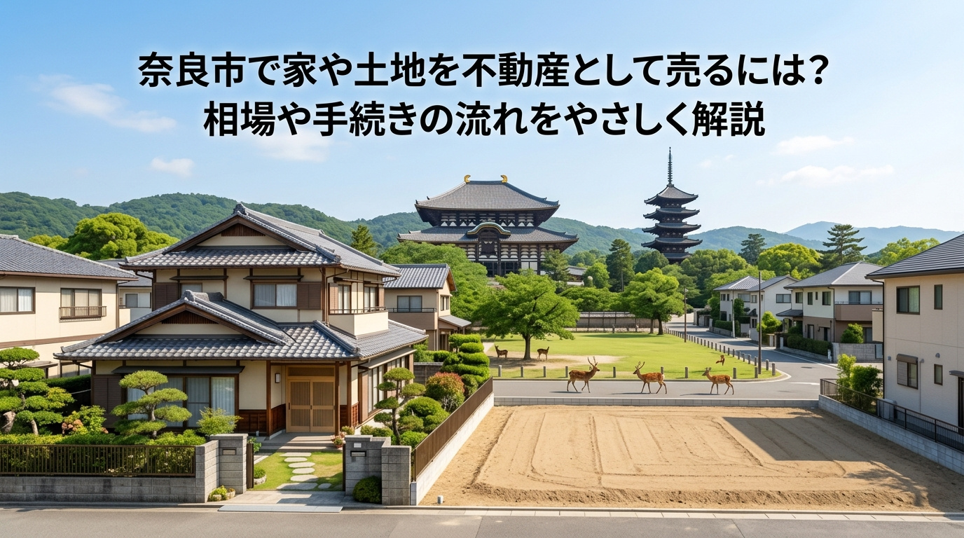 奈良市で家や土地を不動産として売るには?相場や手続きの流れをやさしく解説の画像