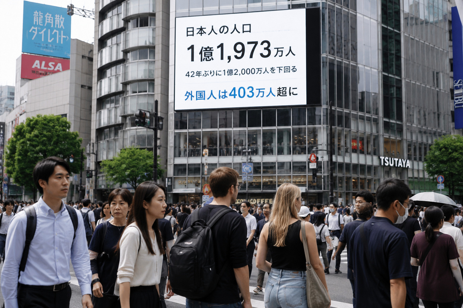 【42年ぶり】日本の人口、1億2,000万人をきる―外国人人口400万人時代、日本は新たな転換期へ の画像