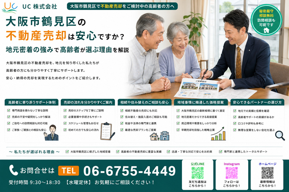 大阪市鶴見区の不動産売却は安心ですか？地元密着の強みで高齢者が選ぶ理由を解説の画像