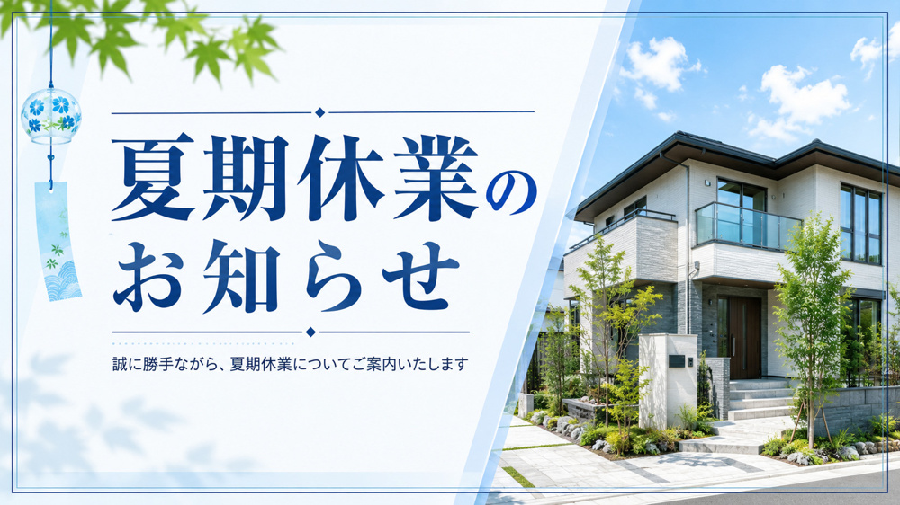 夏期休業のお知らせの画像