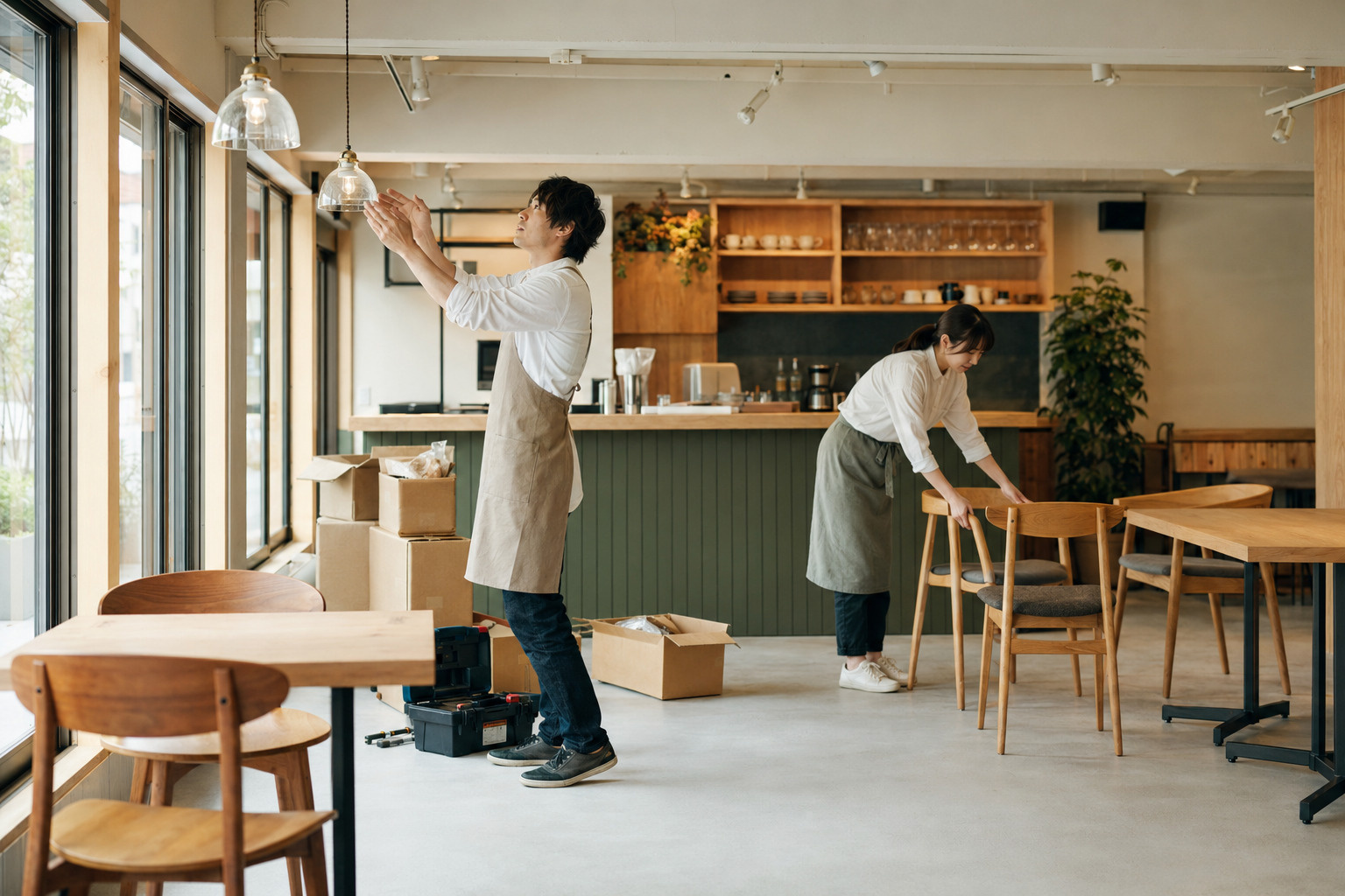 開業準備を進める店舗テナントのイメージ