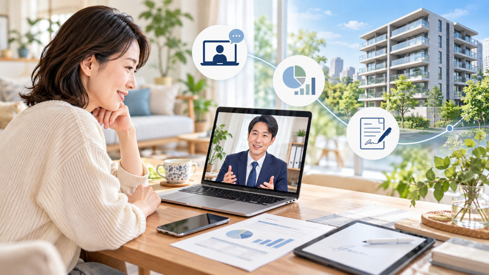 遠方からのマンション売却は不安？オンライン完結で株式会社エイトに安心相談の画像