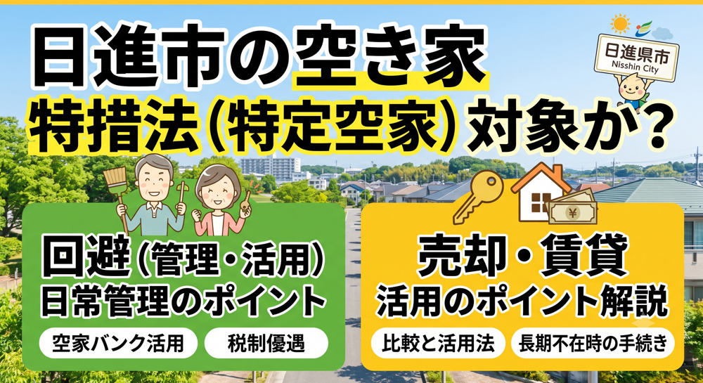 日進市の空き家は特措法の対象か？回避と売却貸し出しのポイントを解説の画像