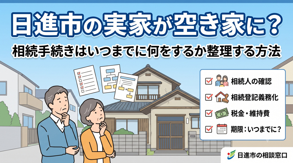 日進市の実家が空き家に？相続手続きはいつまでに何をするか整理する方法の画像