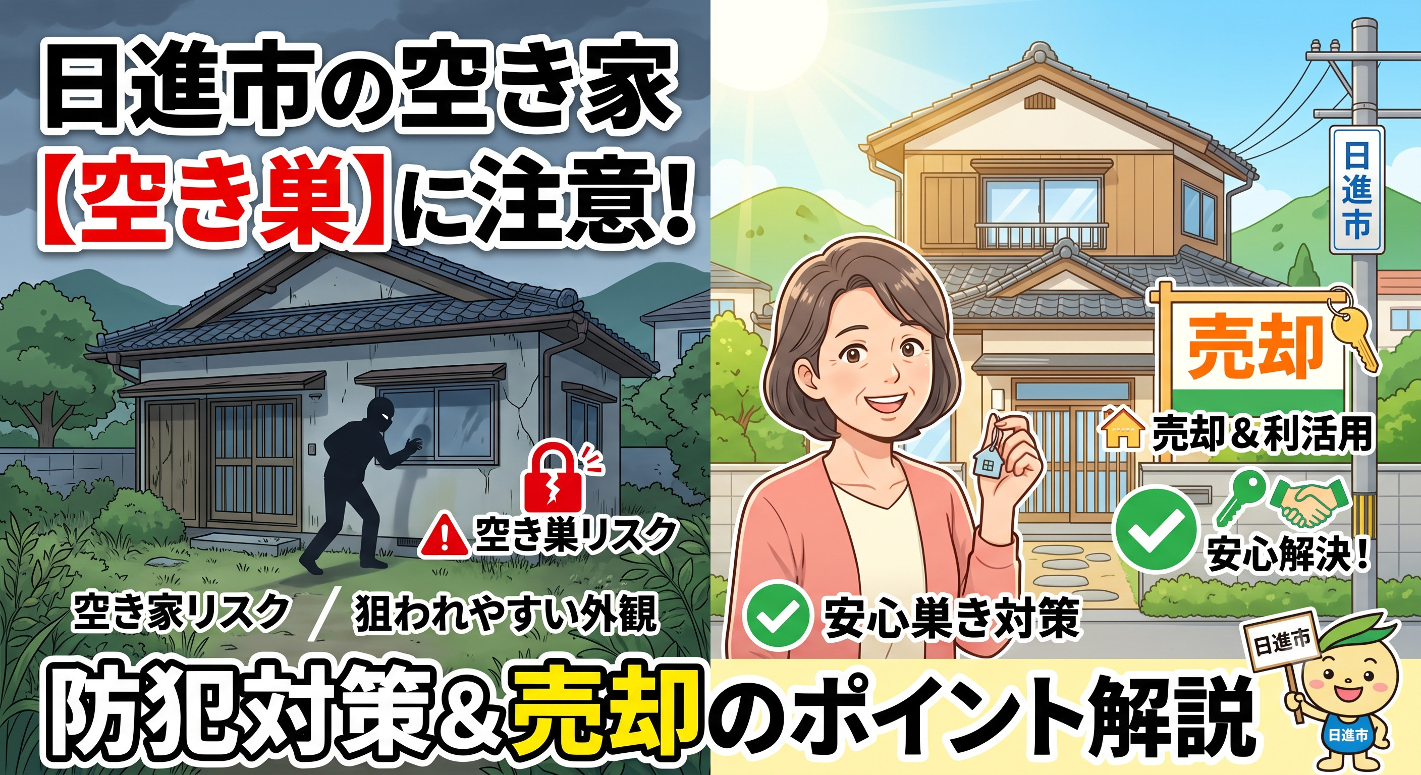 日進市の空き家は空き巣に注意!防犯対策と売却のポイント解説の画像