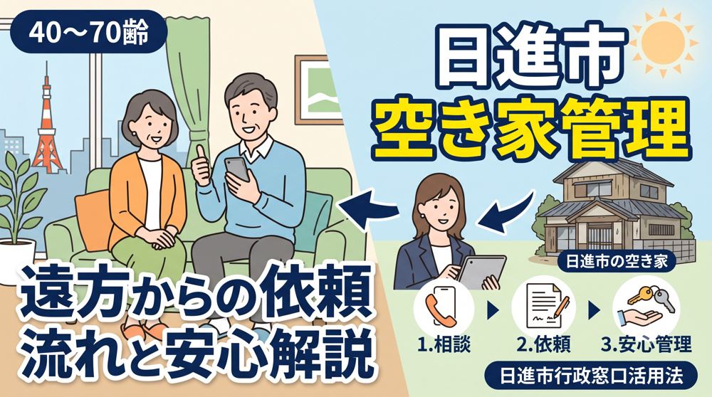 日進市の空き家管理はどう進める？遠方依頼の流れと安心ポイントを解説の画像