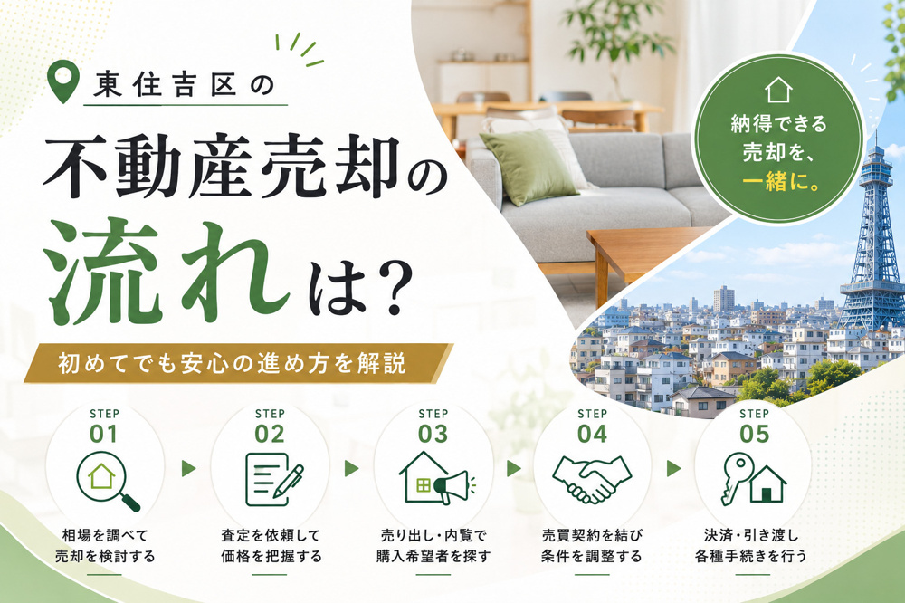 東住吉区の不動産売却の流れは？初めてでも安心の進め方を解説の画像