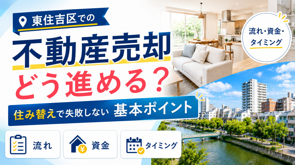 東住吉区での不動産売却はどう進める？住み替えで失敗しないための基本ポイントの画像