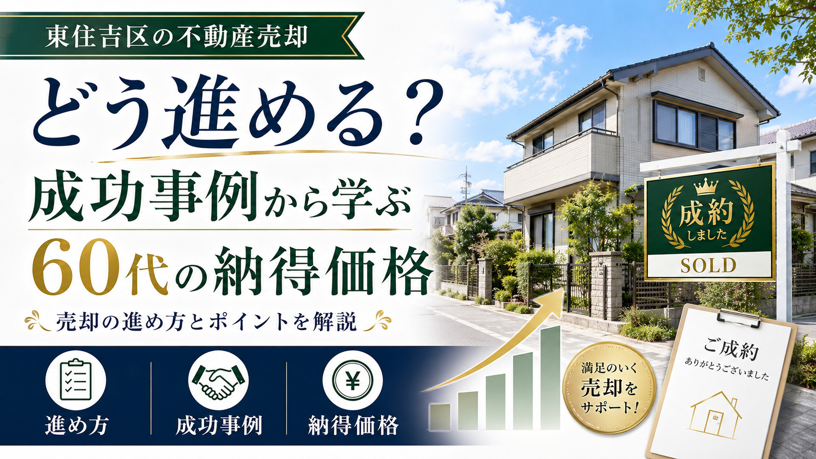 東住吉区の不動産売却はどう進める?成功事例から学ぶ60代の納得価格の画像